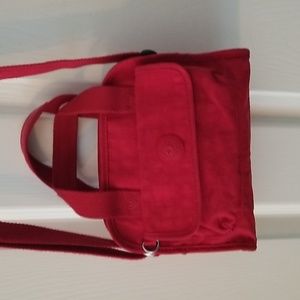 Kipling red nylon crossbody bag